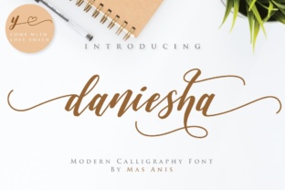 Daniesha Font: A Script Typeface for Editorial Design