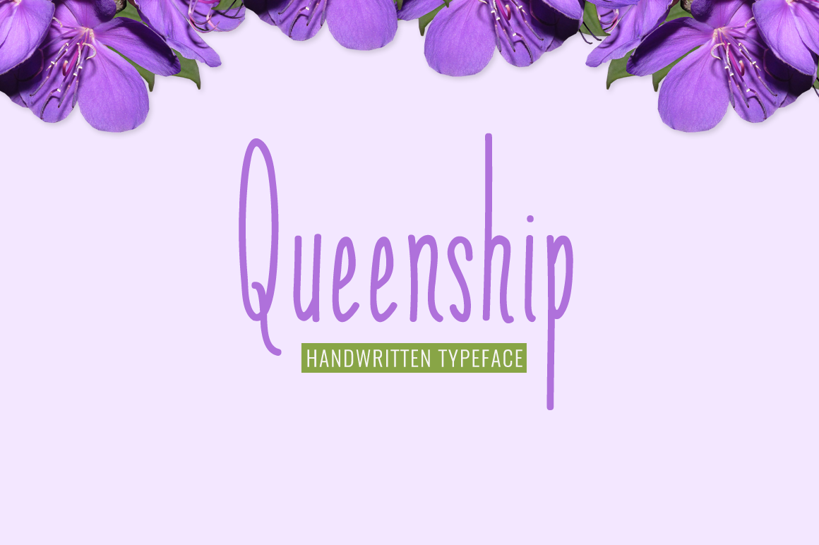 Queenship Font: Elegant Script for Handmade Labels