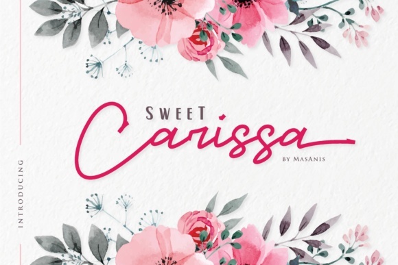 Sweet Carissa Font: A Romantic Typeface for Makers